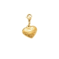 Golden heart-shaped pendant with Be My Valentine engraving and lobster clasp closure - Valentine Heart