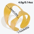 Chicker vergoldeter Titanstahlring mit Wellentexturen und elegantem breitem Banddesign - Gold-Doppelschicht S-Ring
