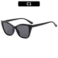 Occhiali da sole cat eye neri alla moda con lenti scure da donna stile moderno - Montatura Nera Lenti Grigie