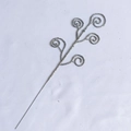 Silver glitter spiral stem for Christmas decor and festive party scene arrangement - Silver