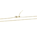 Verstellbare 18k Gold Box-Halskette mit Karabinerverschluss und Gleitschieber-System - Universelle Box-Kette (Nur Kette)