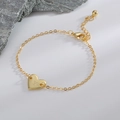 Élégant bracelet doré avec pendentif cœur gravé de la lettre Y et chaîne ajustable - Lettre Y