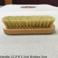 Spazzola rettangolare in legno di faggio con setole beige dense per lucidare scarpe - Spazzola in setole di maiale in legno di faggio naturale (A-123)
