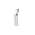 Polished silver metal pendant in lowercase letter i shape with secure jump ring - Lowercase i - Steel Color