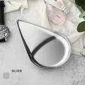 Polished silver stainless steel teardrop tray in moonlight finish for jewelry - Stainless Steel / Waterdrop Shape Silver (18*10.5cm)
