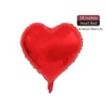 Vibrant red heart-shaped 18-inch aluminum foil balloon for wedding party decoration - 18-inch Heart Red