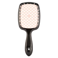 Honeycomb hollow hairbrush with black handle and pink vents for detangling hair - Pale Pink-Black Handle