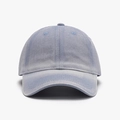 Classic light blue washed denim baseball cap with a curved brim and vintage six-panel design - Adjustable / Gray Blue