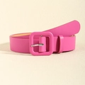 Cintura larga da donna con fibbia quadrata in finitura rosa fucsia vivace - Rosa Rosso