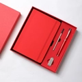 A5 Notebook + Pen + Refill + USB Gift Set Red