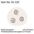 White silicone mold for 3 mini flower petals, 3.5x3.2cm for resin and cake decor - Grey 3#