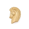 Baroque style matte gold horse head brooch with textured embossed details for suits - Horse Head