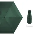 Mini forest green sun umbrella with gold heart print and compact folding design - Dark Green (Plain Mini)