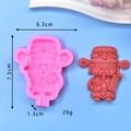 Moule en silicone motif Dieu de la Richesse avec texte de bon augure pour pâtisserie DIY - Style Dieu de la Richesse (6)
