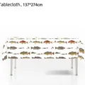 Fishing theme rectangular tablecloth with colorful fish print patterns, size 137x274cm - Tablecloth 1PC
