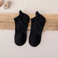 Calze basse nere in cotone con polsini elastici in uno stile sobrio e minimalista - Taglia unica / Nero