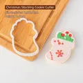 Christmas stocking shaped cookie cutter with 6.9x8.4cm dimensions and white finish - Christmas Sock (PC0243)