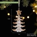 Transparent acrylic Christmas tree ornament with golden sequins and top star decoration - Sequin Christmas Tree