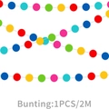 Colorful 2M round paper bunting garland for birthday celebration and party decoration - Polka Dot Garland
