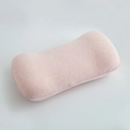 Ergonomic pink memory foam lumbar support pillow with textured knit cover for office chair - Jersey Cotton-Pink (Standard-No Liner)