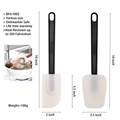 Black and white 2-piece silicone spatula set with heat resistant handles and BPA free labels - 10 Inch 2-Piece Set / Black Handle