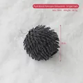 8cm black glitter pine cone Christmas ornament with silver hanging string and snow base - Pure Black Pinecone 8CM
