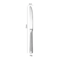 Silver stainless steel dinner knife 23cm length 83g with Roman column handle design - Dinner Knife / Silver