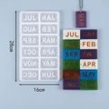 Silicone mold for 12 months resin pendants featuring translucent monthly letter charms - 60-738 (12 Months)