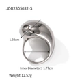 Minimalistischer Edelstahlring in Silber mit glattem, kugelförmigem Skulptur-Design - US 6 / Silber