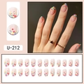 Unghie finte colorate a pois con forma ovale naturale e finitura lucida set - Stile Pois Colorato (U-212)