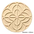 Beige silicone trivet with geometric hollow pattern, 220mm diameter heat resistant mat - 22cm / Off White