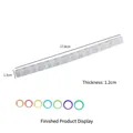 Silikonringform mit 8 runden Schlitzen für DIY Harzschmuck 17,8 cm Länge - Eingelegter Diamantring Volles Blatt