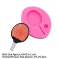 Roze siliconen vorm voor tafeltennisbatje taartdecoratie en fondant accessoires - Stijl 1 / Roze