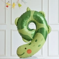 Cartoon number 9 foil balloon featuring a green caterpillar design for birthday parties - Animal Turtle Style