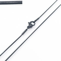 Black stainless steel square snake chain necklace with lobster clasp and fine texture - 45cm / 0.9mm Black Square Snake Chain