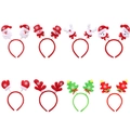Christmas party headband set with 8 festive styles including Santa, reindeer, and tree - Random Style