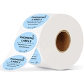 Phomemo round blue thermal adhesive label roll for logistics and decoration use - 2*2 Inch-750pcs (Roll)-Love Life / Blue