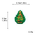 Écusson brodé sapin de Noël de 3,3x2,7 cm avec des détails de couture vert foncé - 2.7x3.3cm / 11174-Mini petit sapin