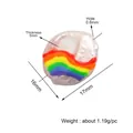 Baroque pearl bead with hand-painted rainbow stripes for DIY jewelry making - Multi-Color Rainbow (L341776)