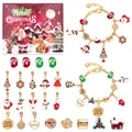 Christmas DIY bracelet countdown advent calendar set with festive charms and beads - Style M-14H