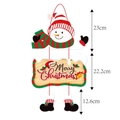 Detailed view of Christmas snowman door hanging with dimensions 23cm, 22.2cm and 12.6cm - Snowman