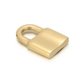 Minimalistischer goldener Schlossanhänger mit glatter Metalloberfläche für DIY-Ketten - Gold