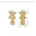 Dessin technique montrant les dimensions et le poids du pendentif moulin à vent doré - VG395-Moulin à Vent en Relief (19x9mm)