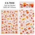 Detailed 5D nail art sticker featuring Chinese lucky charms and lion dance motifs - CA-7036