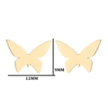 Detailed view of golden butterfly earrings with 12mm width and 9mm height dimensions - Style 270 / Gold