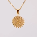 Minimalist 18K gold plated stainless steel necklace featuring a letter X pendant - X (With Chain)
