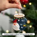 Blue Santa Claus glove Christmas tree ornament hanging decoration 7cm height - Blue Santa Mitten