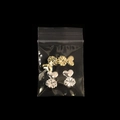 Set of four heart-shaped copper earring lifters in gold and silver finish - 1 Pair Gold + 1 Pair Silver (OPP Bag)