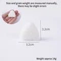 Handmade realistic triangle sushi rice ball keychain model measuring 3.2cm x 3.2cm - White Triangle Rice Ball Without Hook