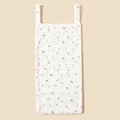 Cotton muslin baby crib organizer with star moon print and snap straps for storage - Moon & Star